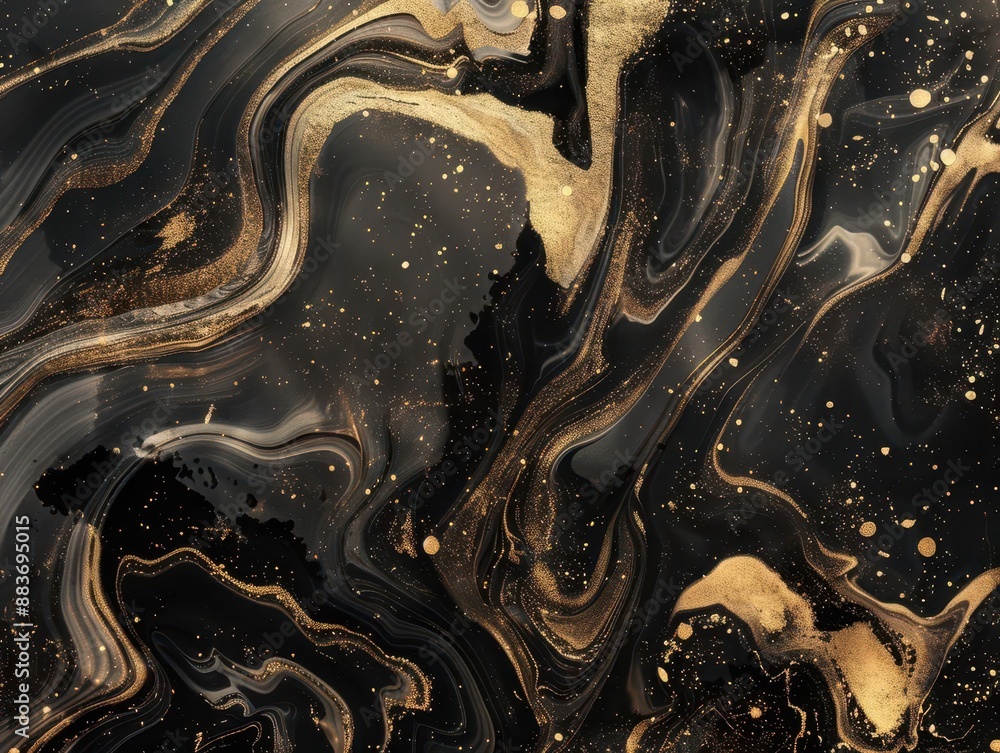 luxurious abstract background with swirling black and gold marble texture elegant design with metallic sheen and intricate veining patterns luxurious abstract background with swirling black and gold marble texture elegant design with metallic sheen and intricate veining patterns