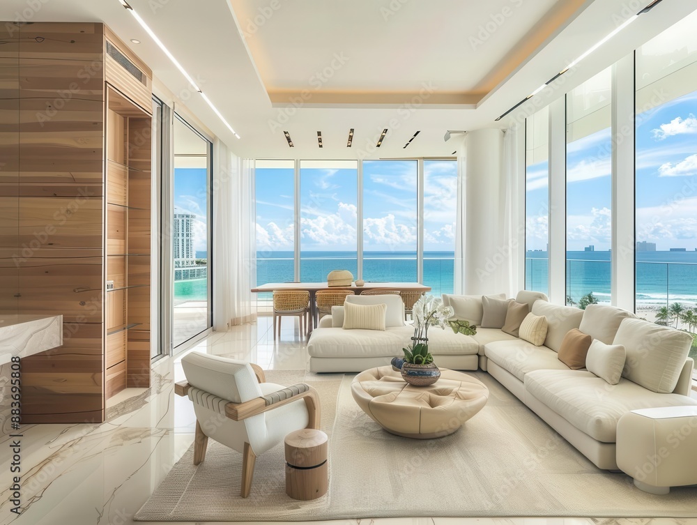 luxury beachfront hotel suite panoramic ocean view modern minimalist decor floortoceiling windows private balcony luxury beachfront hotel suite panoramic ocean view modern minimalist decor floortoceiling windows private balcony