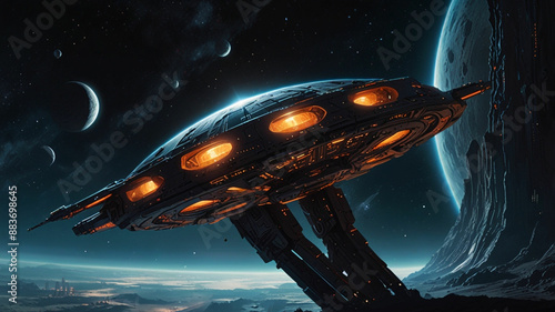 ufo in space