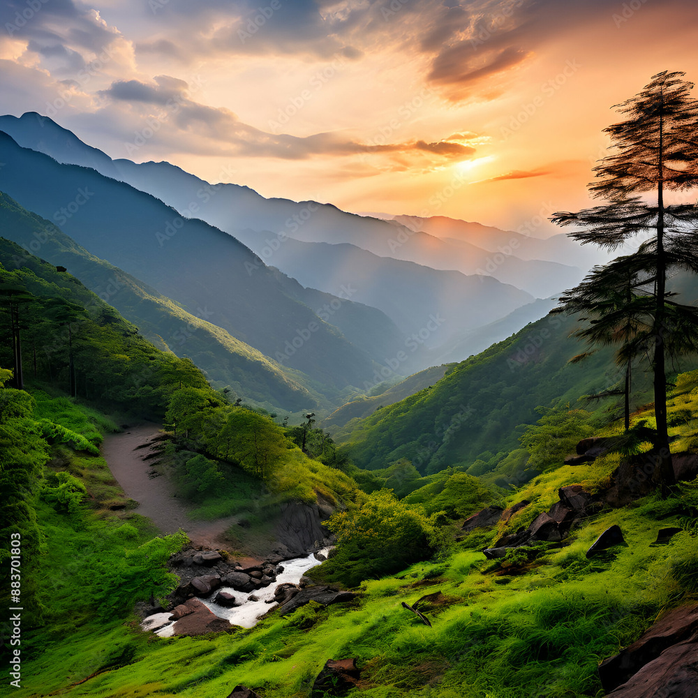 landscape in the morning