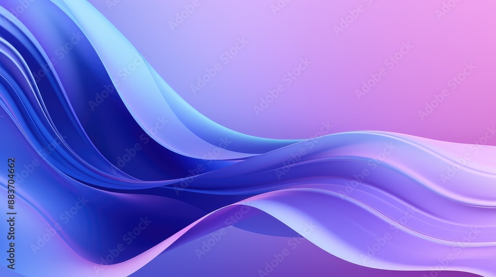 Fototapeta premium Gradient purple liquid abstract wave blue background