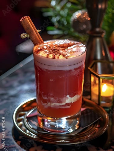 Elegant Cinnamon Sticked Rum Punch photo