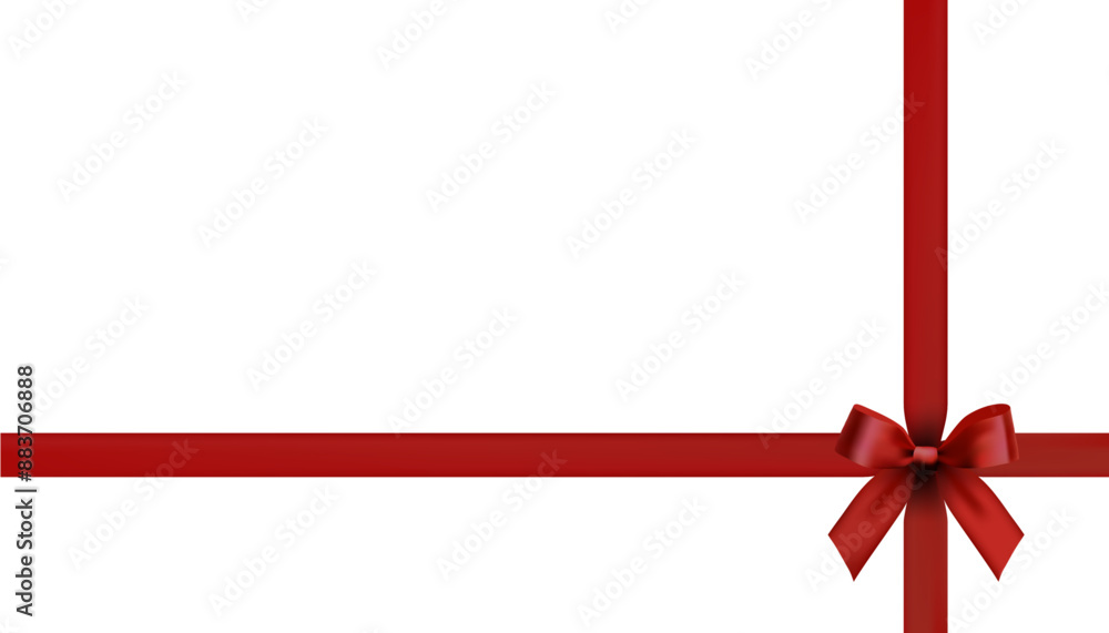 Crimson red bow vector design material Crimson red bow vector design material