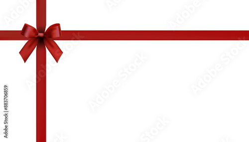 Crimson red bow vector design material