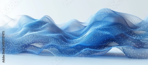 Abstract Blue Fabric Waves photo