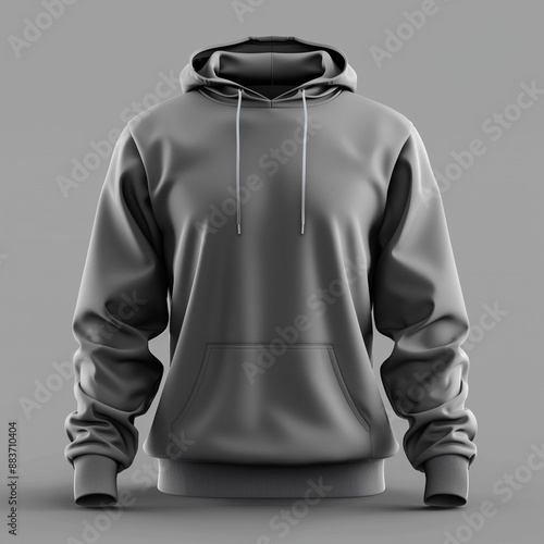Grey Hoodie Clothing Hood Blank Mockup Clothes Fashion Style © Lauren