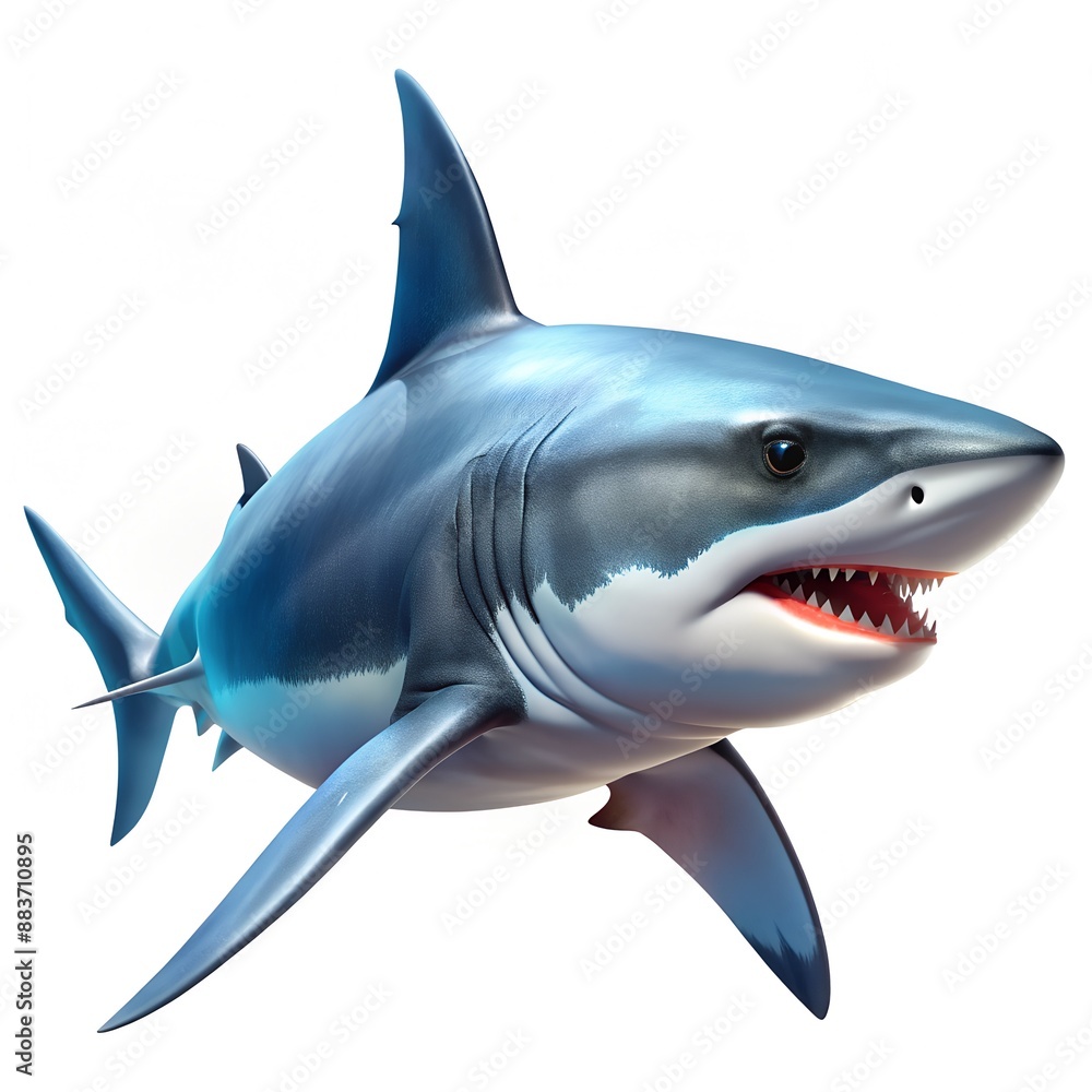 Obraz premium shark isolated image white background