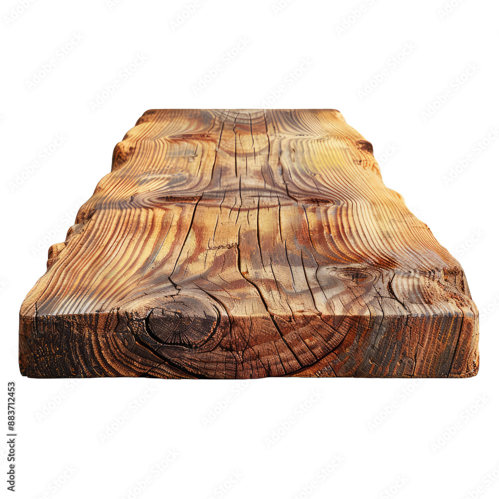 Wooden plank isolated on a transparent background for web, banner, wallpaper Wooden plank isolated on a transparent background for web, banner, wallpaper