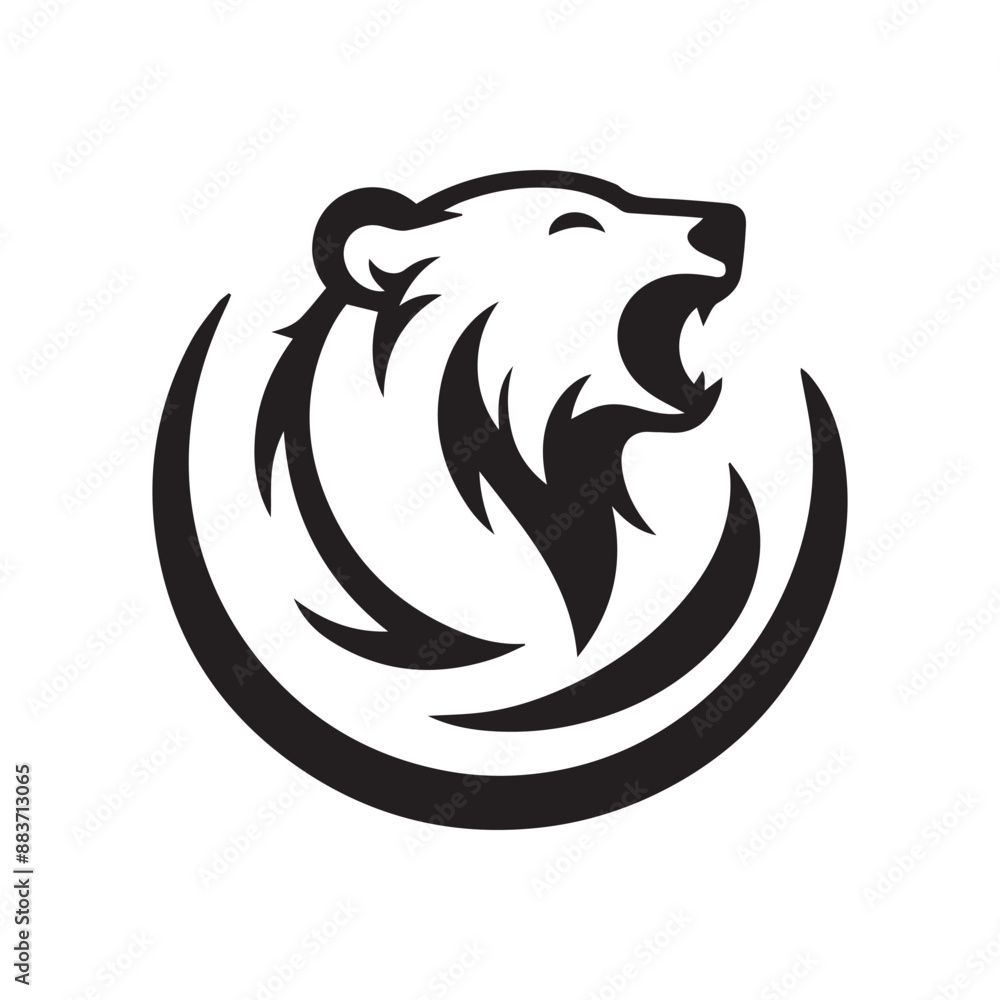 Minimalist bear logo Minimalist bear logo