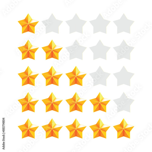 Icon modern shiny star rating vector design