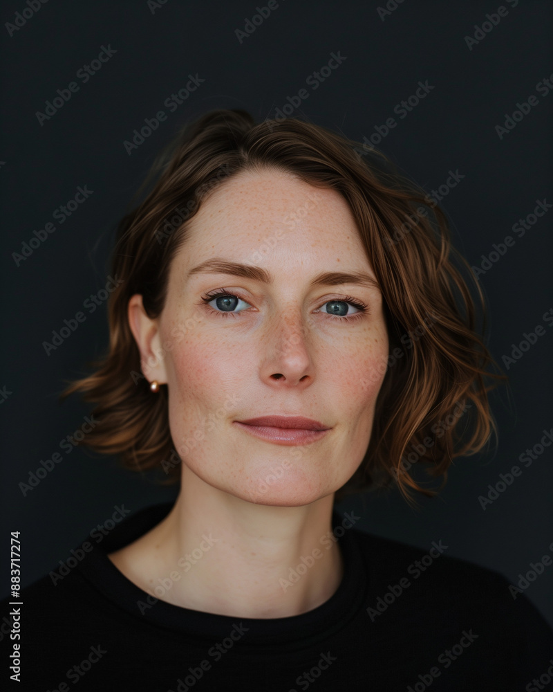 Portrait of a Woman with Brown Hair Portrait of a Woman with Brown Hair