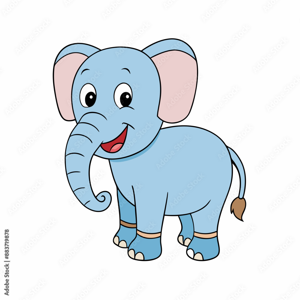 Elephant Cartoon Icon Vector Art Illustration Elephant Cartoon Icon Vector Art Illustration