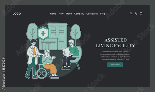 Boomer Health. Flat Vector Illustration
