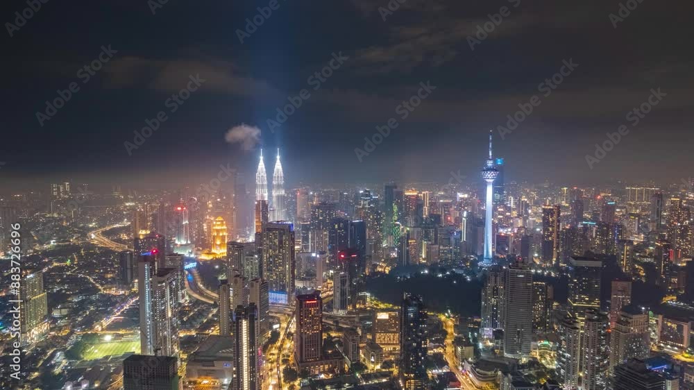 The beauty of Kuala Lumpur's city view at night