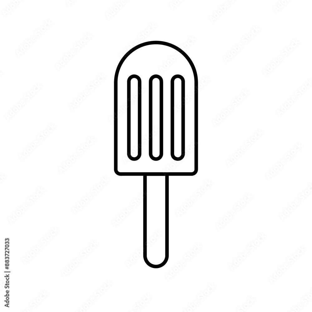 Popsicle simple solid icon. simple flat linear illustration on white background..eps Popsicle simple solid icon. simple flat linear illustration on white background..eps