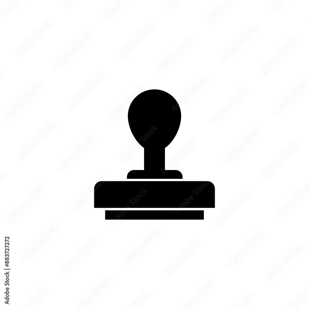 Rubber stamp vector icon. simple flat black illustration on white background..eps Rubber stamp vector icon. simple flat black illustration on white background..eps