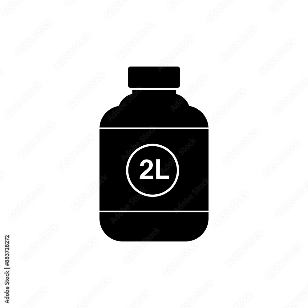Two liter bottle icon vector, solid simple flat black illustration for web and app on white background..eps Two liter bottle icon vector, solid simple flat black illustration for web and app on white background..eps