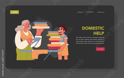 Grandparents Day. Flat Vector Illustration