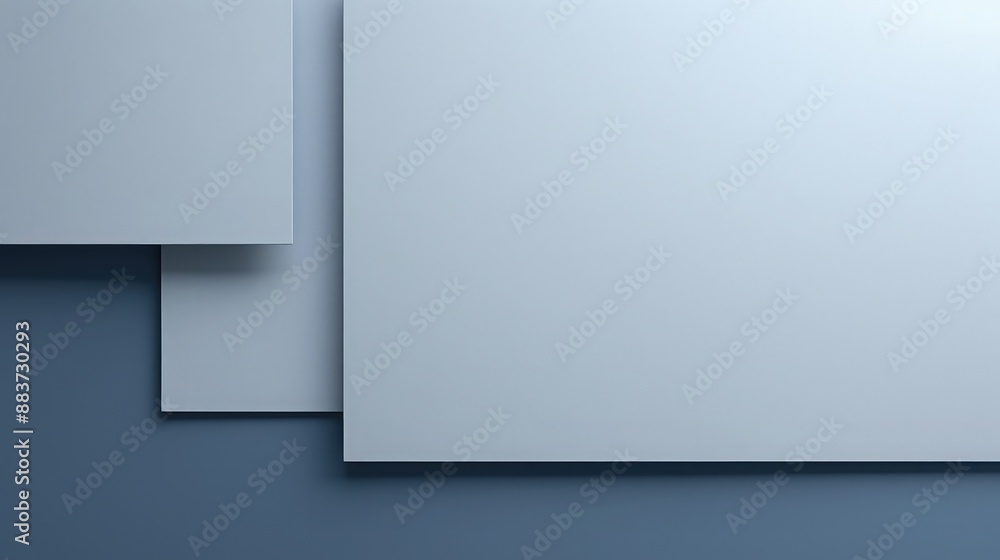 Three grey craftpapers on blue surface Three grey craftpapers on blue surface