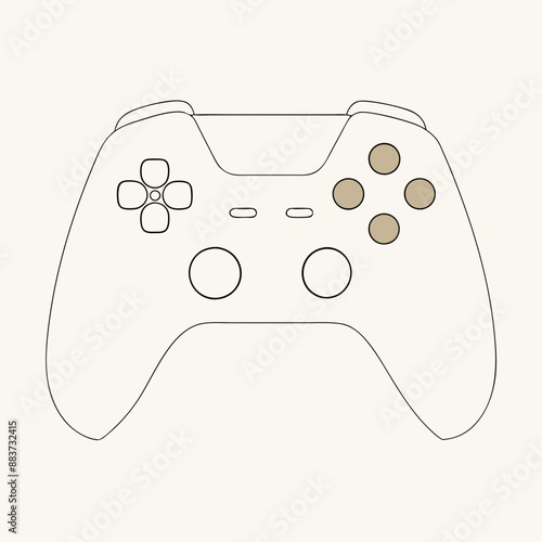 Obraz na płótnie Gaming controller vector illustration w salonie