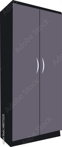 Vector Almari coloring book page Keywords, Safe Almari Vector Isometric Filled Outline icon for your digital or print projects.