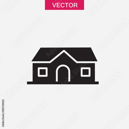 Suburban house icon. Cottage house building vector icon trendy style illustration on white background..eps