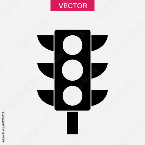 Traffic light vector icon. vector simple black illustration..eps