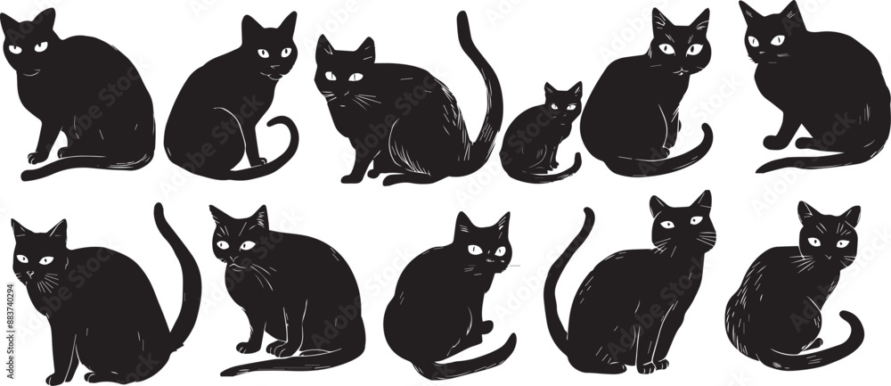 black cat silhouettes