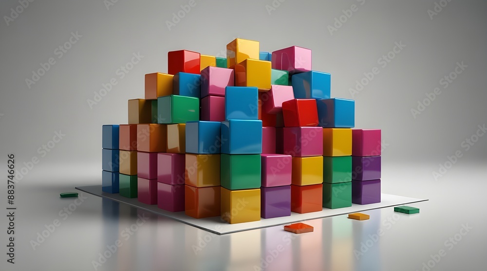 Colorful cubes coming out of box symbolizing partnersh.generative.ai Colorful cubes coming out of box symbolizing partnersh.generative.ai