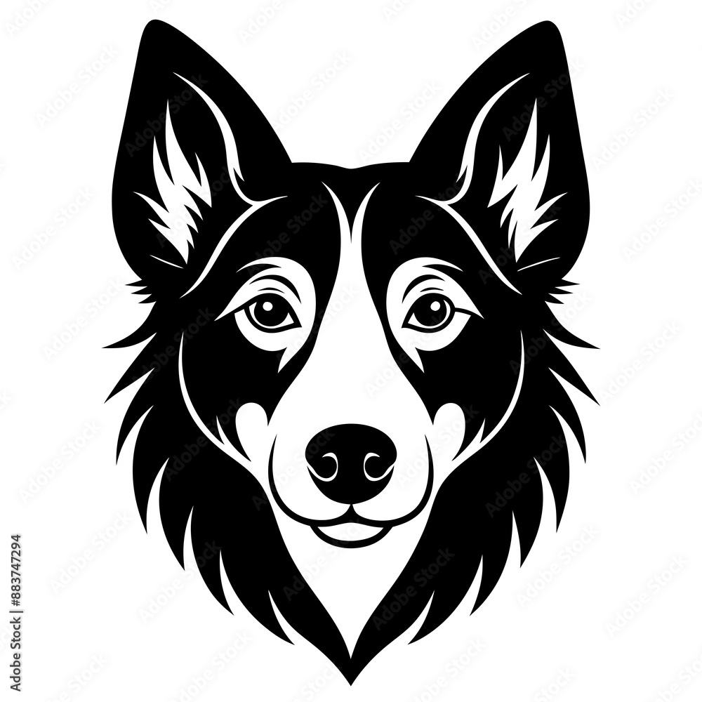 Dog Head Icon Vector Art Illustration Dog Head Icon Vector Art Illustration