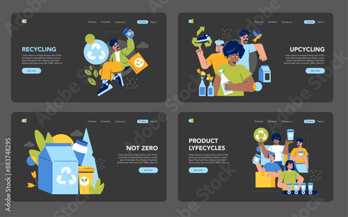 Circular Economy. Flat Vector Illustration