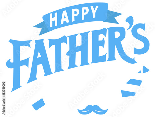 Happy Father's Day Lettering PNG Transparent Background