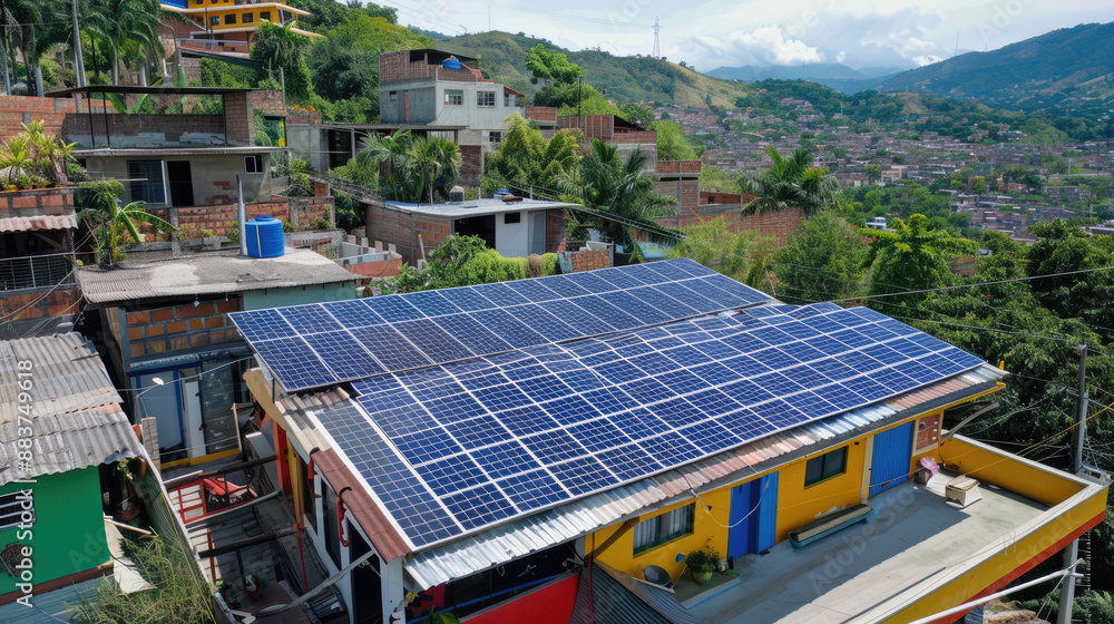 Residential Solar Power. Panels on Rooftops for Sustainable Energy Residential Solar Power. Panels on Rooftops for Sustainable Energy
