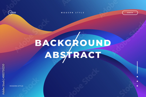 Abstract Background Blue and Orange colors wave like shapes in striking. The sleek and modern design includes smooth gradients and overlapping curves for a visually stunning effect.