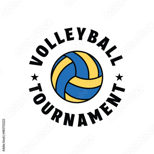 volleyball tournament logo design concept idea