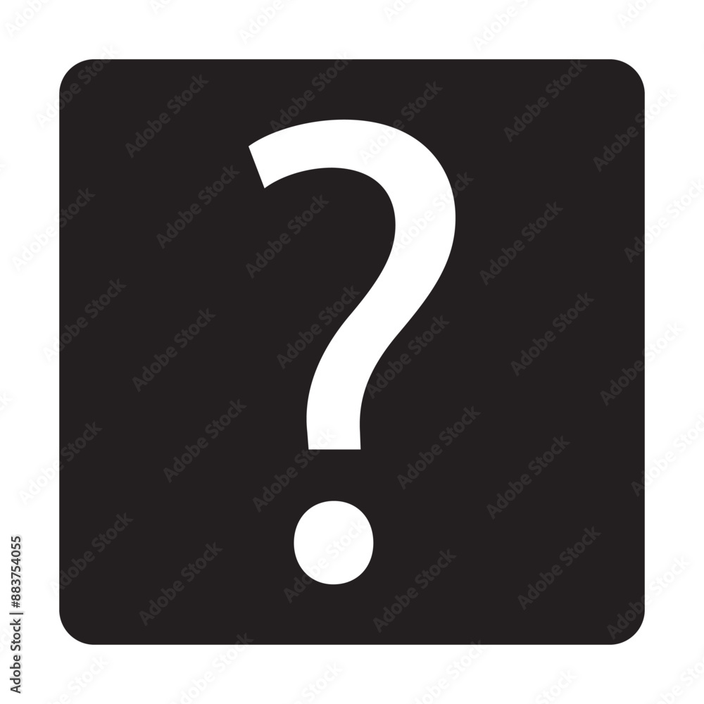 Black question mark flat icon design Black question mark flat icon design