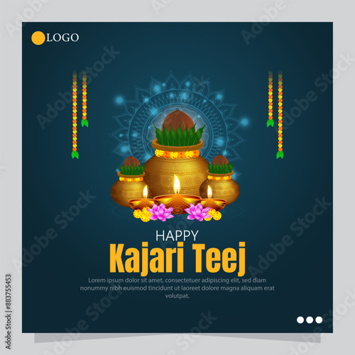 Kajari Teej, celebrated primarily in North India, is a traditional Hindu festival that falls on the third day of the Krishna Paksha in the month of Bhadrapada.
