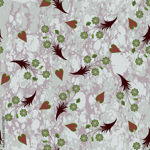 Floral Beautiful Seamless Print Digital Textile Designs Abstract Allover Seamless Background Pattern