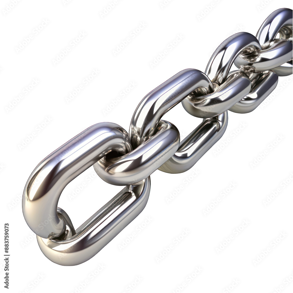 Obraz premium Stretched chain isolated on transparent background