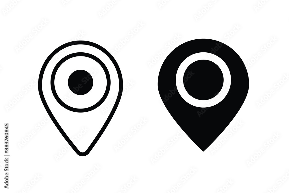 map icon isolated on white background. Location or map pin icon icon symbol. pin map icon. pin location icon vector illustration. map icon isolated on white background. Location or map pin icon icon symbol. pin map icon. pin location icon vector illustration.
