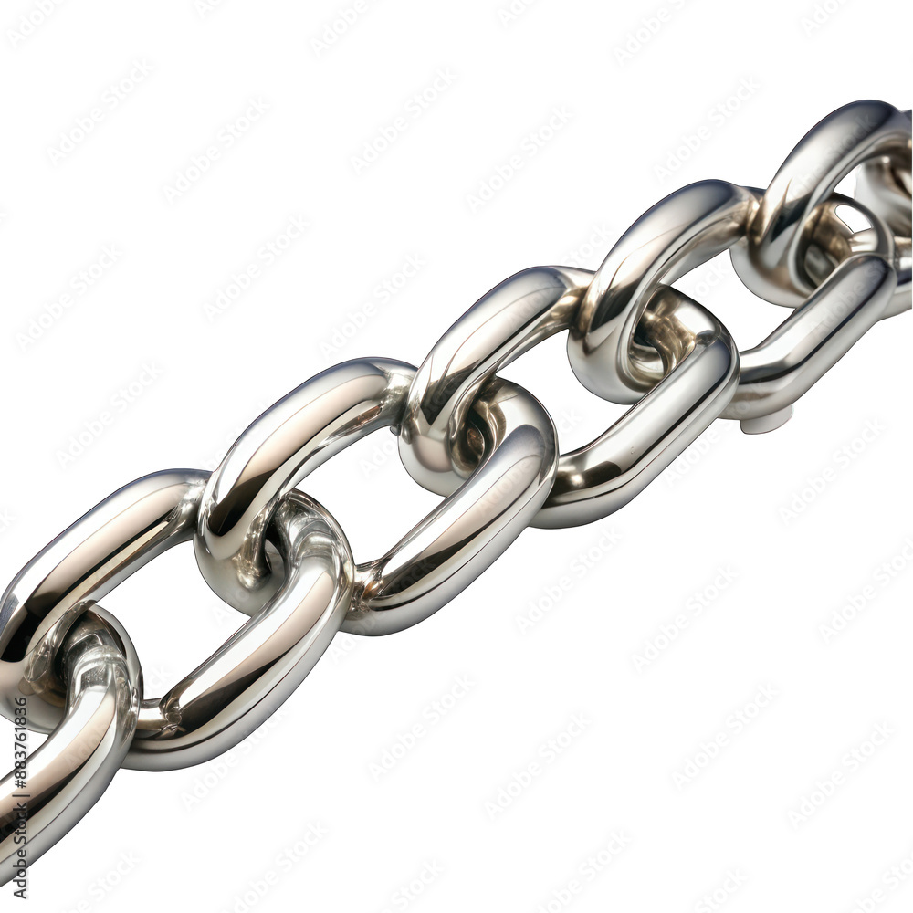 Obraz premium Stretched chain isolated on transparent background