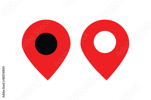 red map icon isolated on white background. Simple style. vector Eps 10.