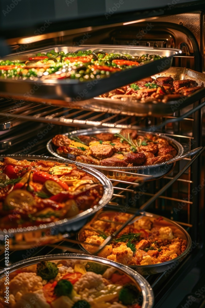 Fresh Pizzas in Oven Fresh Pizzas in Oven