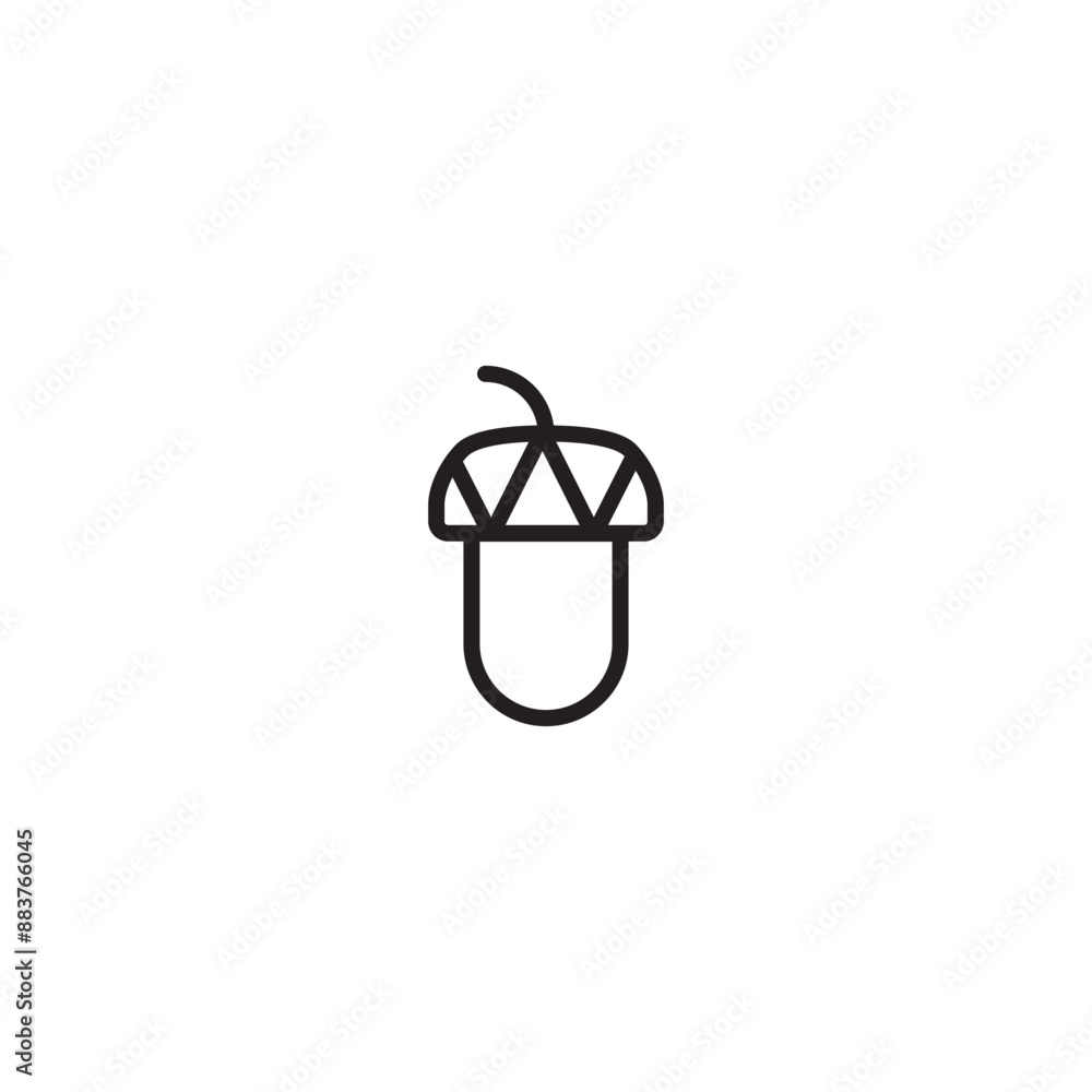 Vector acorn, oak fruit isolated on white background icon. Illustration for seasonal design, textile, decoration kids playroom or greeting card, autumn. Editable icon. Vector acorn, oak fruit isolated on white background icon. Illustration for seasonal design, textile, decoration kids playroom or greeting card, autumn. Editable icon.