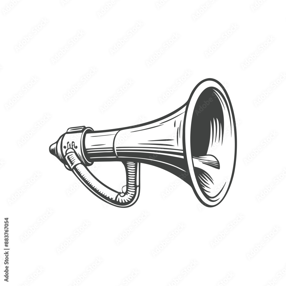Megaphone concept illustration Megaphone concept illustration
