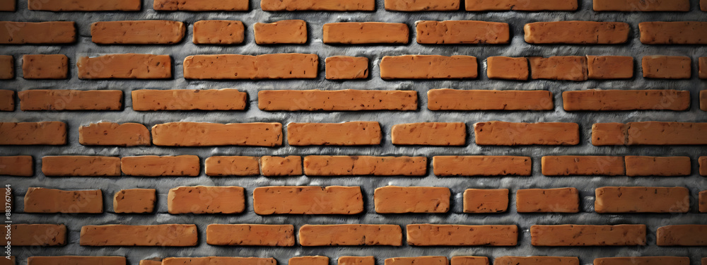 Obraz premium A sleek, modern brick wall texture with clean lines and uniform bricks, ideal for contemporary game environments 