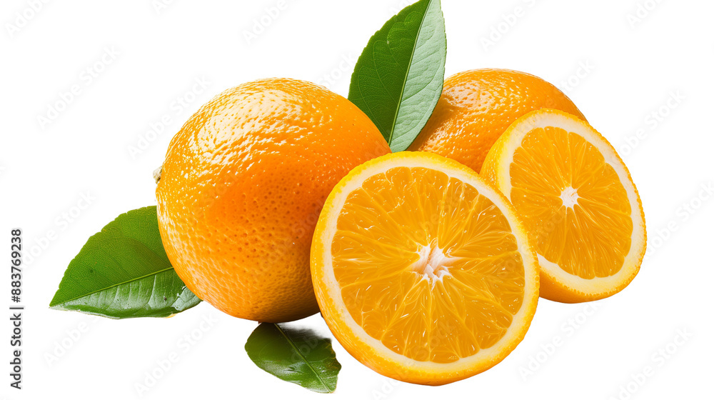 Orange citrus isolated on white background. Orange with clipping path. Orange with leaves Orange citrus isolated on white background. Orange with clipping path. Orange with leaves