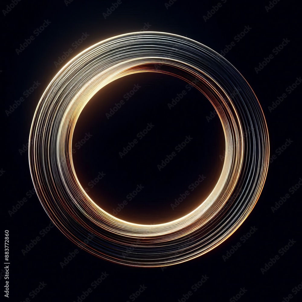 Abstract space background with glowing gold circle perfect for a design Abstract space background with glowing gold circle perfect for a design