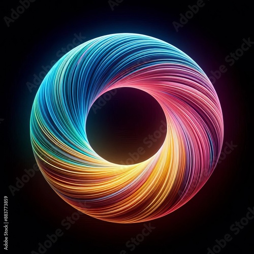 abstract background with rainbow circles