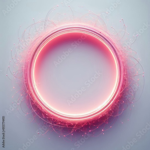 Abstract vector background with pink circles and swirls for a bright, modern design